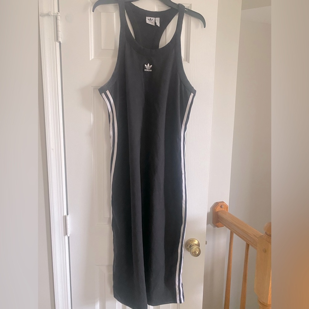 Adidas Originals 3 stripe midi dress